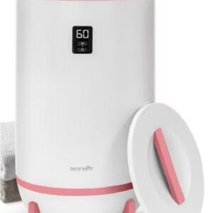 Pink and White Bath Towel Warmer